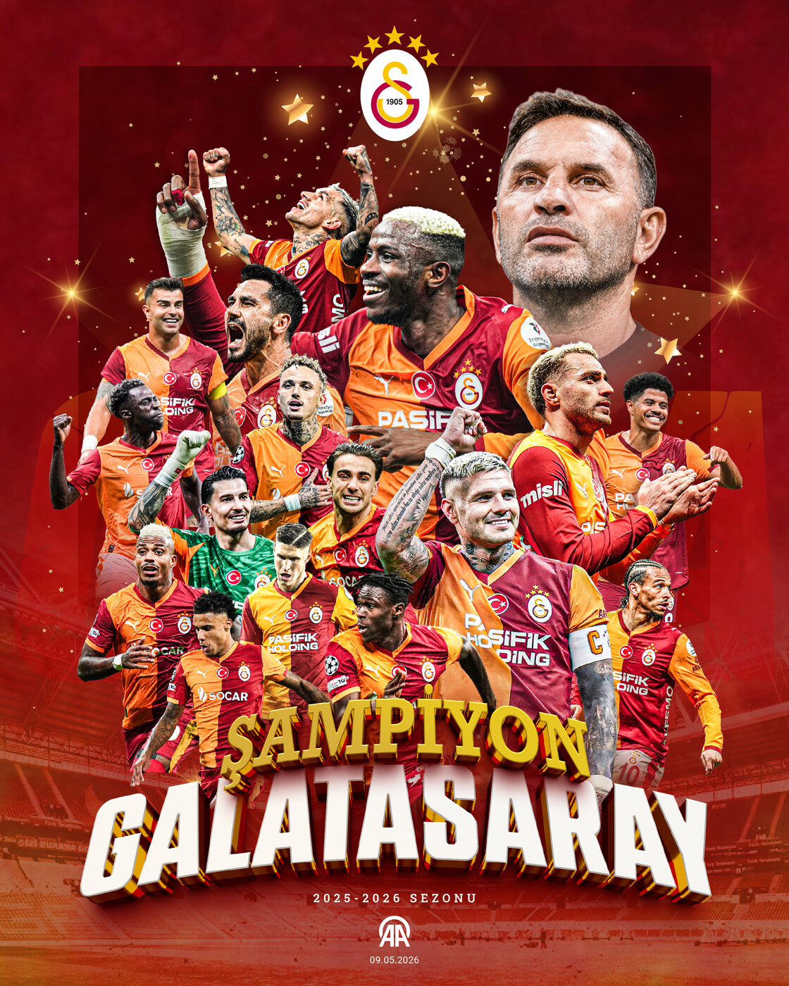 Galatasaray, sahasında Antalyaspor'u mağlup etti ve 26. kez şamiyonluğunu ilan etti